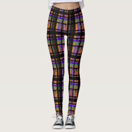 Halloween Griezelige Draai Plaid Leggings