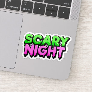 Halloween griezelige enge nacht sticker