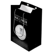 Halloween Griezelige Enge Sfeervolle Uil Medium Cadeauzakje (Voorkant Gekanteld)
