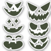 Halloween griezelige enge spookachtige boze spooka sticker (Voorkant)