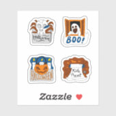 Halloween griezelige enge stickercollectie sticker (Vel)