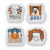 Halloween griezelige enge stickercollectie sticker (Voorkant)