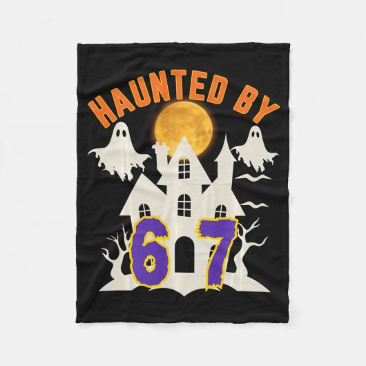 Halloween Griezelige Geest 67 Zes Zeven Meme Fleece Deken (Voorkant)