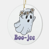 Halloween Griezelige Geest Boe Jee Boe Keramisch Ornament (Links)