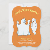 Halloween Griezelige Geest Uitnodiging (Voorkant)