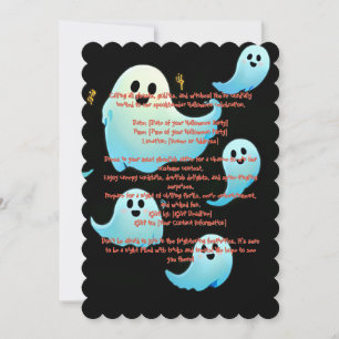 Halloween Griezelige Geest Uitnodiging