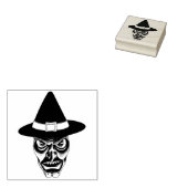  Halloween griezelige heks Rubberstempel (Gestempeld)