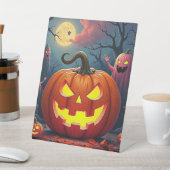 Halloween griezelige kobolden reclamebord met voetstuk (Insitu)