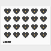 Halloween Griezelige Maan Spoken en Begraafplaats  Hart Sticker (Vel)