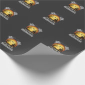 Halloween Griezelige Maan Spoken en Kerkhof Vector Cadeaupapier (Hoek)