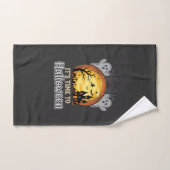Halloween Griezelige Maan Spoken en Kerkhof Vector Handdoek (Handdoek)