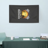 Halloween Griezelige Maan Spoken en Kerkhof Vector Spandoek (Beurs)