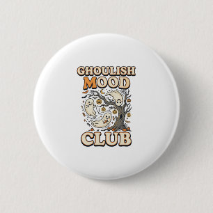 Halloween Griezelige Mood Club Ronde Button 5,7 Cm