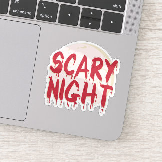 Halloween griezelige nacht druipende sticker