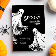 Halloween griezelige nachtfeest met twee geesten