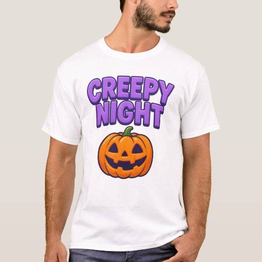 Halloween griezelige nachtkleding Schattige Unisex T-shirt (Voorkant)