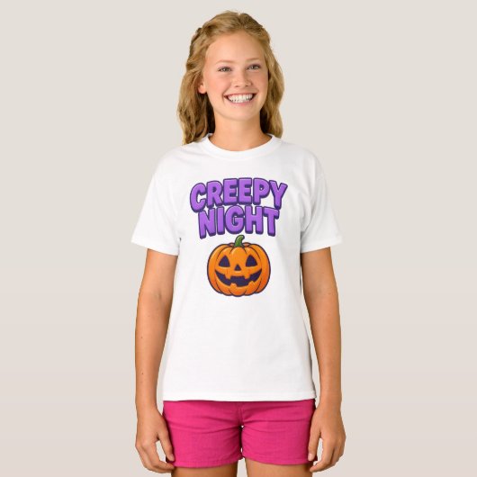 Halloween griezelige nachtkleding Schattige Unisex T-shirt (Voorkant volledig)