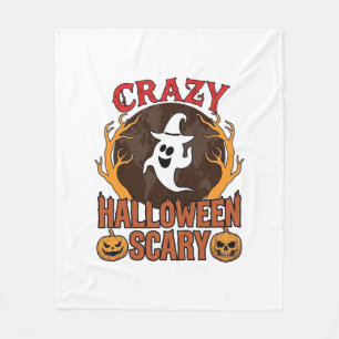Halloween Griezelige Pompoen Retro Gegraveerde Tex Fleece Deken