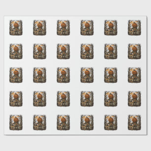 Halloween Griezelige Pompoen Vogelverschrikker Lan Cadeaupapier