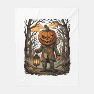 Halloween Griezelige Pompoen Vogelverschrikker Lan Fleece Deken