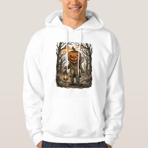 Halloween Griezelige Pompoen Vogelverschrikker Lan Hoodie