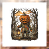 Halloween Griezelige Pompoen Vogelverschrikker Lan Raamsticker (Vel 2)