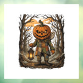 Halloween Griezelige Pompoen Vogelverschrikker Lan Raamsticker (Vel 3)