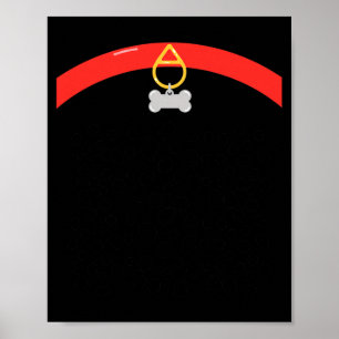 Halloween Griezelige Pootafdruk Halsband Bot Tag - Poster