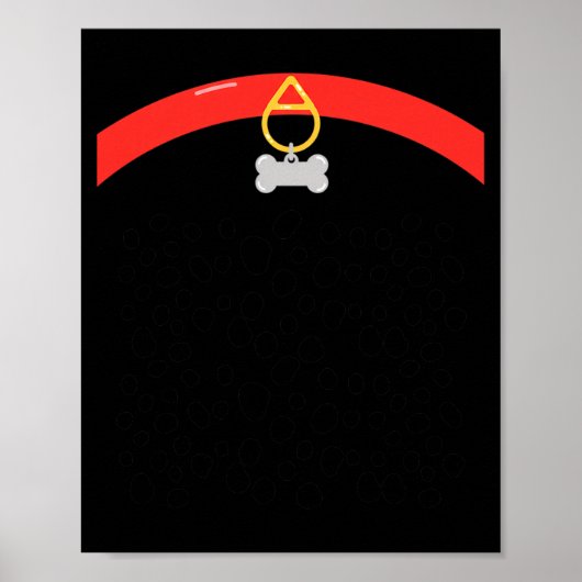 Halloween Griezelige Pootafdruk Halsband Bot Tag - Poster (Voorkant)