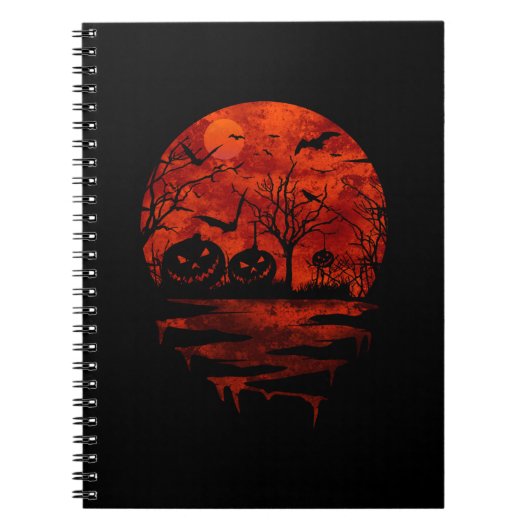 HALLOWEEN GRIEZELIGE RODE MAAN NOTITIEBOEK (Voorkant)