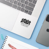 Halloween griezelige sfeer sticker (Laptop met iPhone)