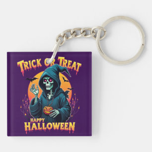Halloween Griezelige Sfeer: Zoete of Siniestere Sk Sleutelhanger