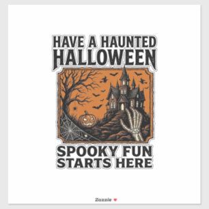 Halloween Griezelige Shirt Spooky Vintage Feest On Sticker
