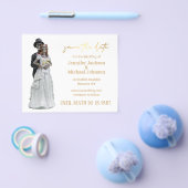 Halloween griezelige skeletten save the date goud flyer (Enkel)