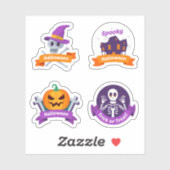 Halloween griezelige stickerverzameling sticker (Vel)