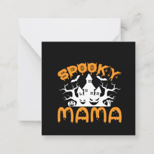 Halloween Griezelije Mama Verjaardag Notitiekaartje
