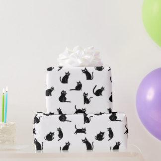 Halloween Griezels Kat Fun Patroon Cadeaupapier