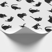 Halloween Griezels Kat Fun Patroon Cadeaupapier (Hoek)