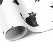 Halloween Griezels Kat Fun Patroon Cadeaupapier (Rol Hoek)