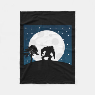 Halloween Griezels Kostuum - Bigfoot Op Maan Fleece Deken