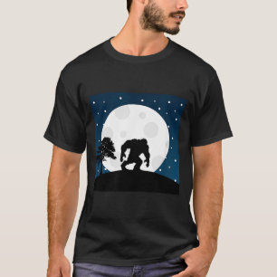 Halloween Griezels Kostuum - Bigfoot Op Maan T-shirt