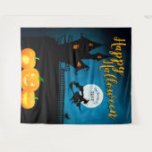 Halloween Griezelscène | Aangepaste feestdecoratie Wandkleed (Voorkant (horizontaal))