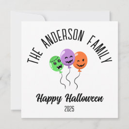 Halloween Griezelsch Pumpkin Ballonnen Persoonlijk Feestdagenkaart