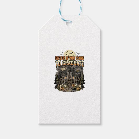 Halloween Griezelschool Nacht Cadeaulabel (Voorkant)