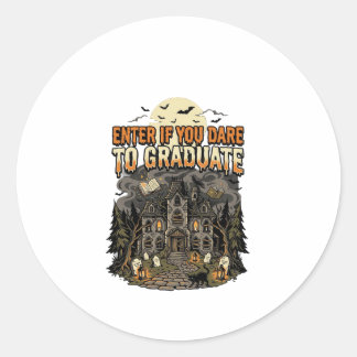 Halloween Griezelschool Nacht Ronde Sticker