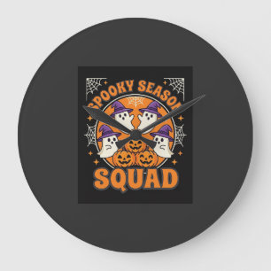 Halloween Griezelseizoen Team Geest Pompoen Ontwer Grote Klok