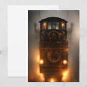Halloween Griezeltrein met Geesten  Feestdagenkaart (Voorkant / Achterkant)