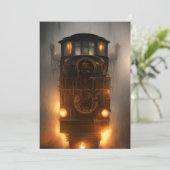 Halloween Griezeltrein met Geesten  Feestdagenkaart (Staand voorkant)