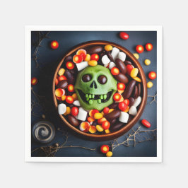Halloween Griezeltrommel met Snoep Servet