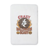 Halloween Griezige Pompoen Retro Gegraveerde Textu Badmat (Voorkant Verticaal)